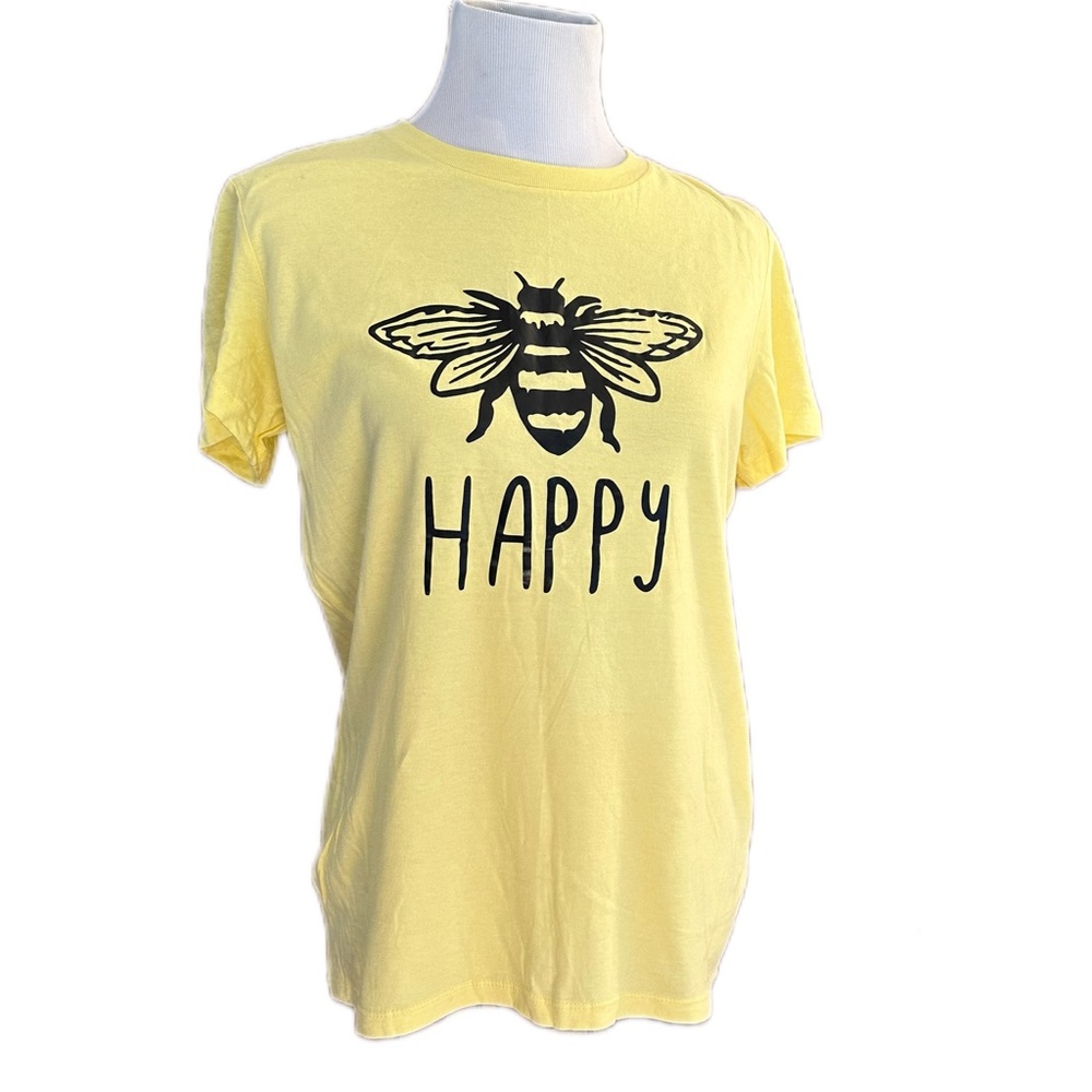 NWT Bella Canvas Cheerful Yellow Bee Tee